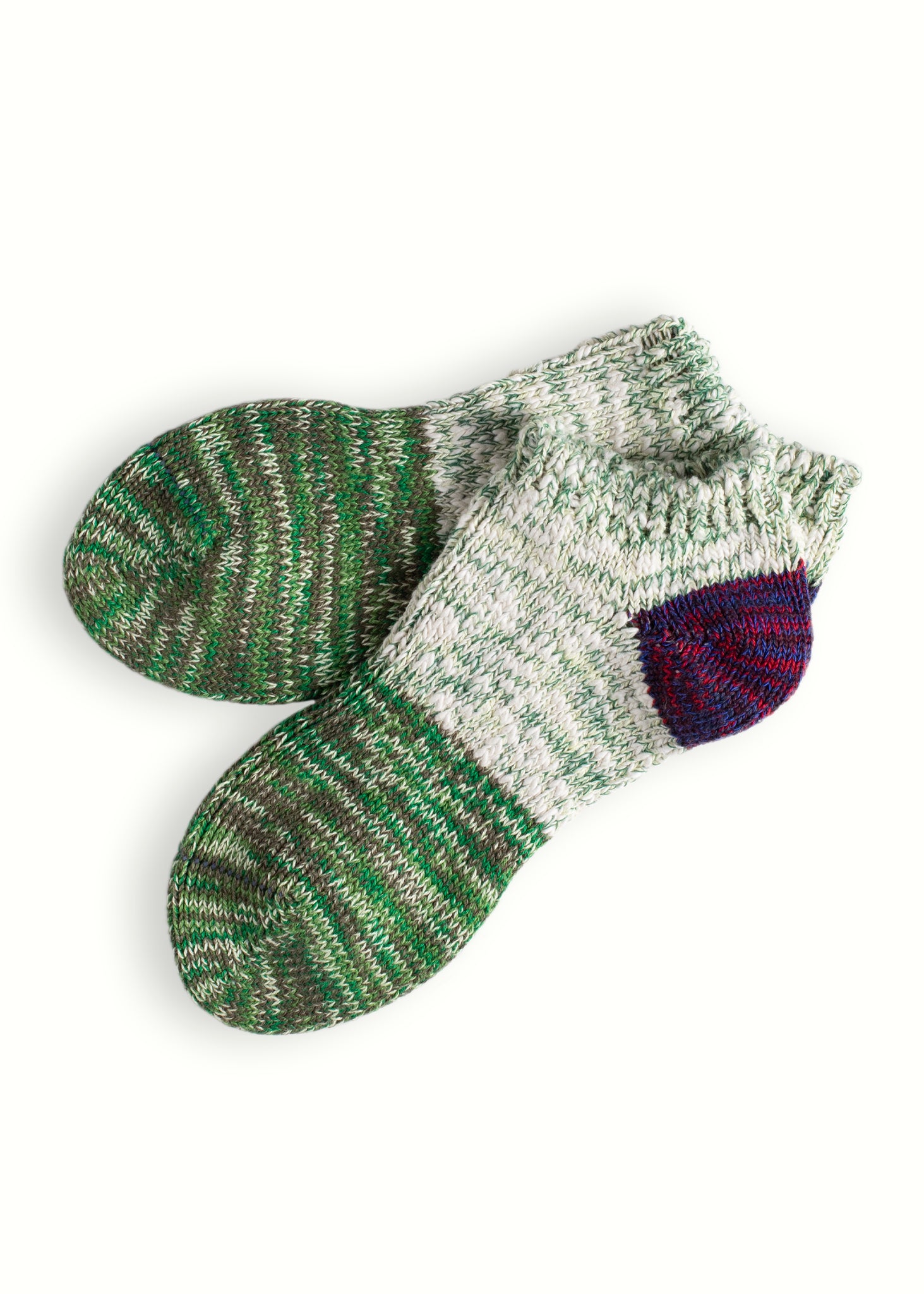 CHARLIE COTTON COLLECTION Green & Purple Ankle Socks