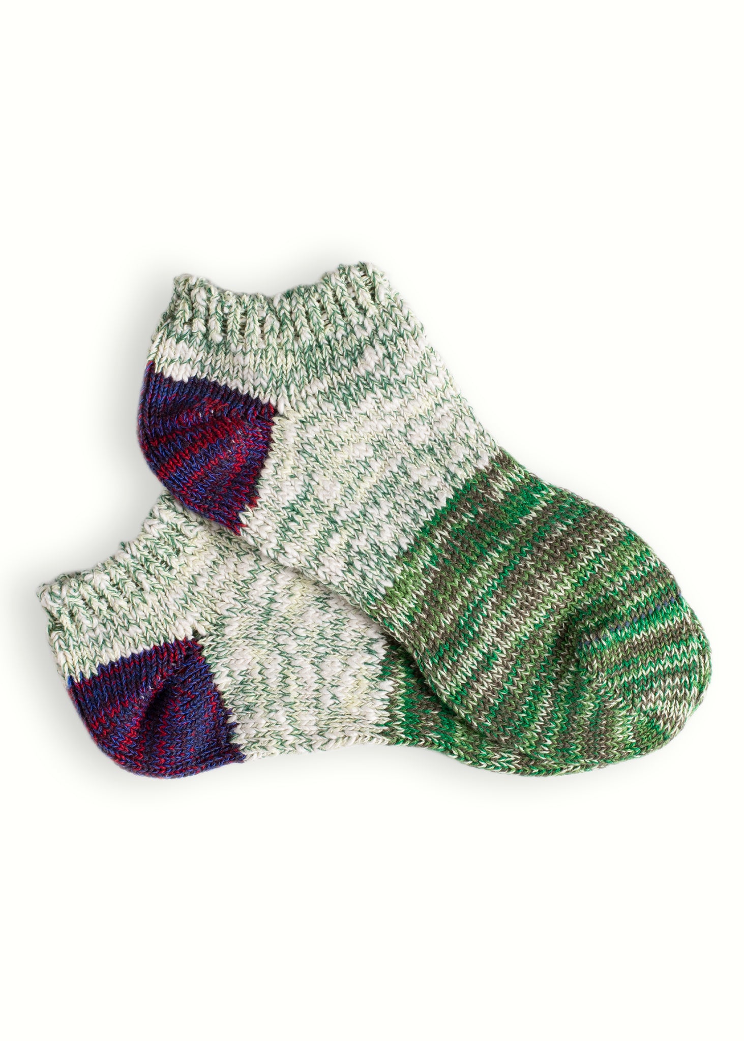 CHARLIE COTTON COLLECTION Green & Purple Ankle Socks