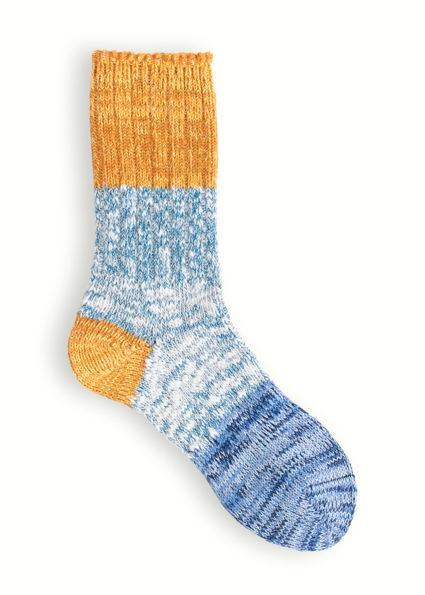 CHARLIE COTTON COLLECTION Blue & Mustard Socks