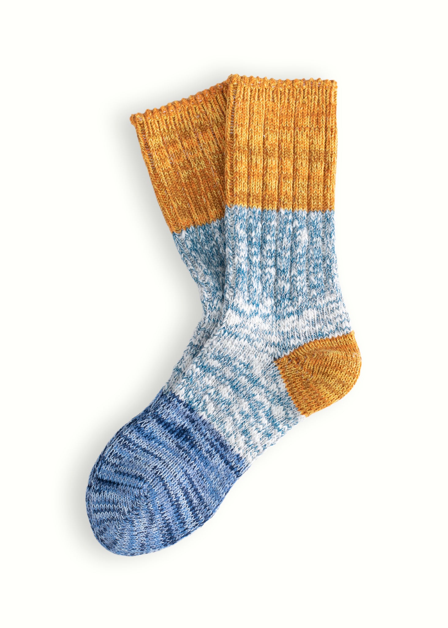 CHARLIE COTTON COLLECTION Blue & Mustard Socks