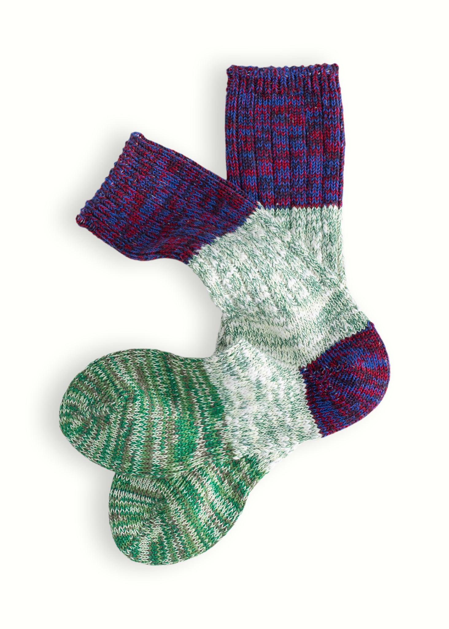 CHARLIE COTTON COLLECTION Green & Purple Socks