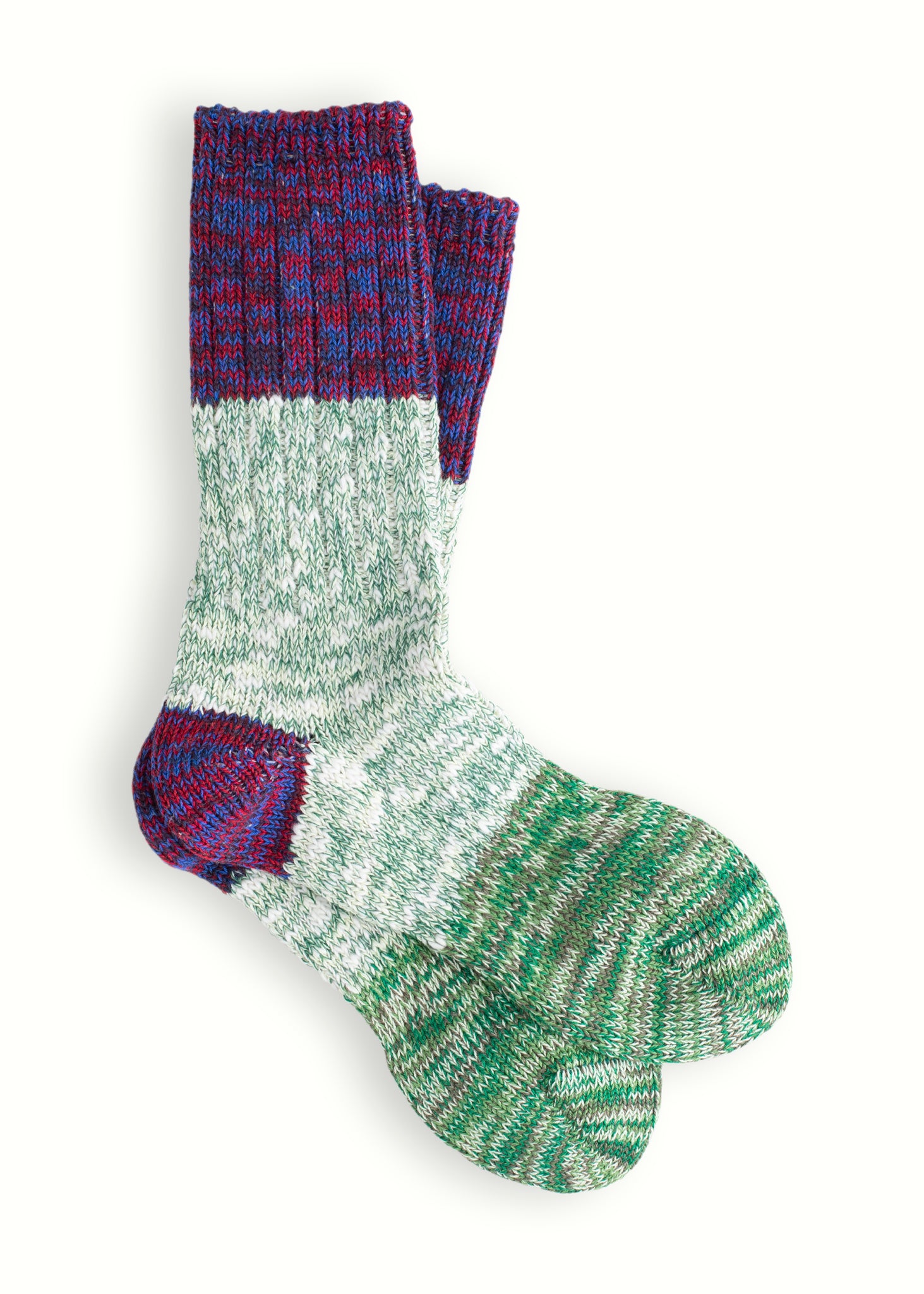 CHARLIE COTTON COLLECTION Green & Purple Socks