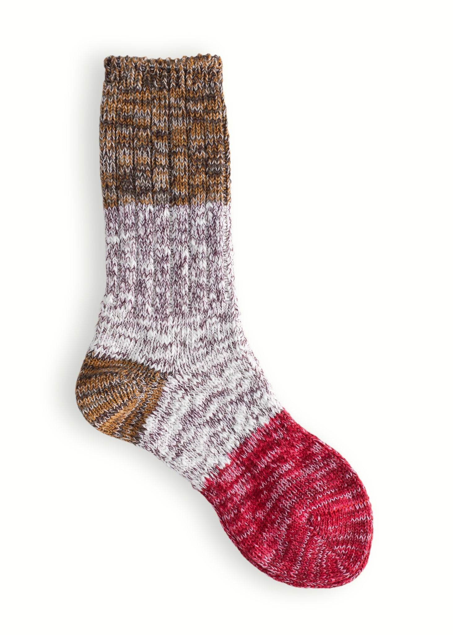 CHARLIE COTTON COLLECTION Red & Coffe  Socks