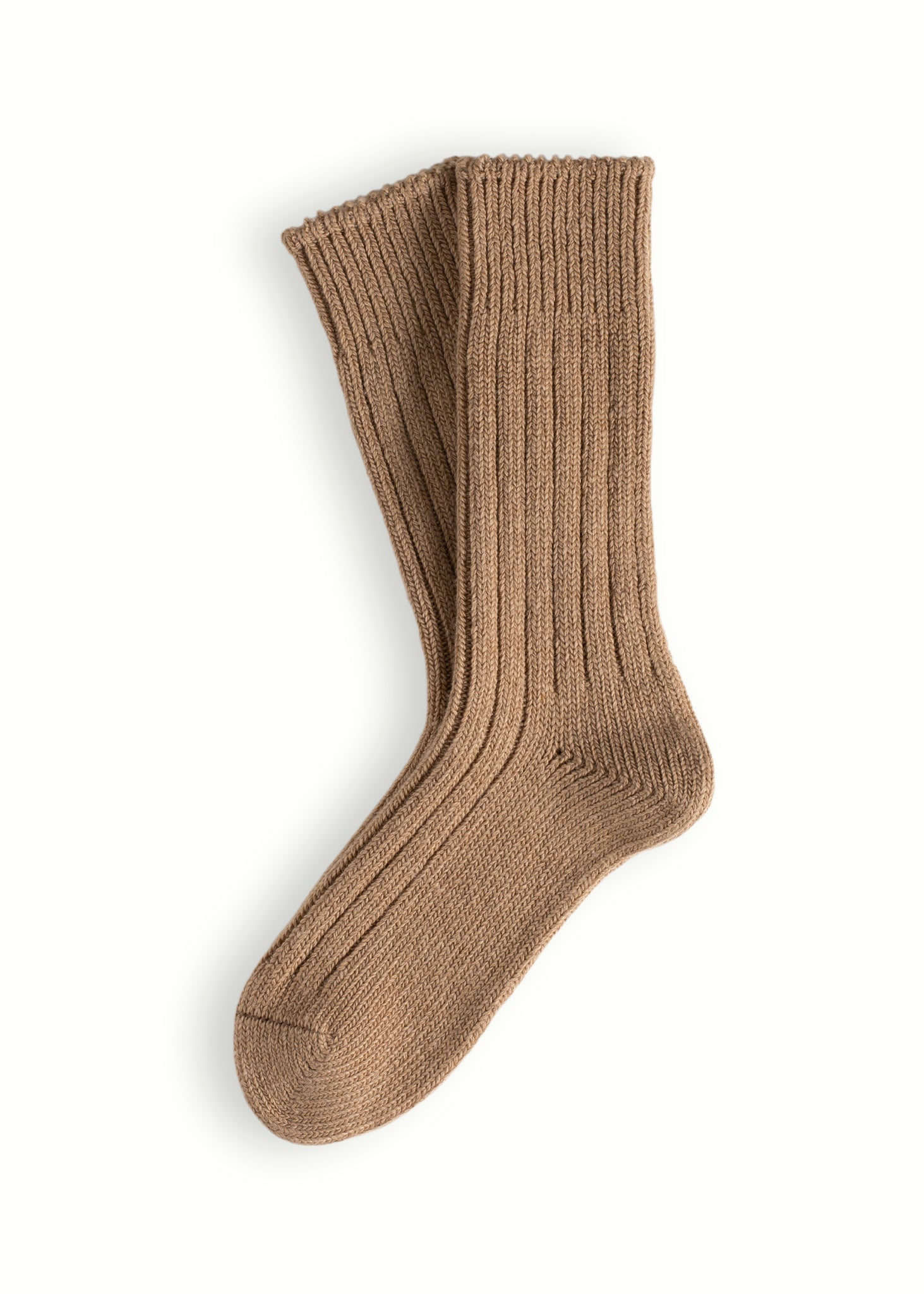 SOFT WOOL  COLLECTION Light Camel Socks