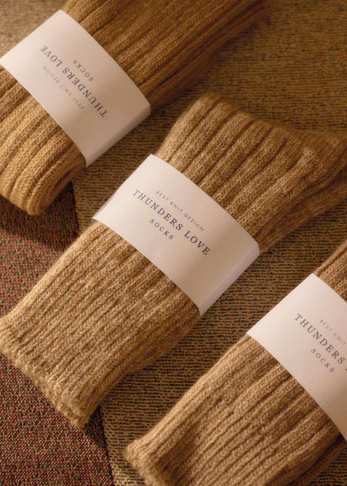 SOFT WOOL COLLECTION Camel Mix Socks