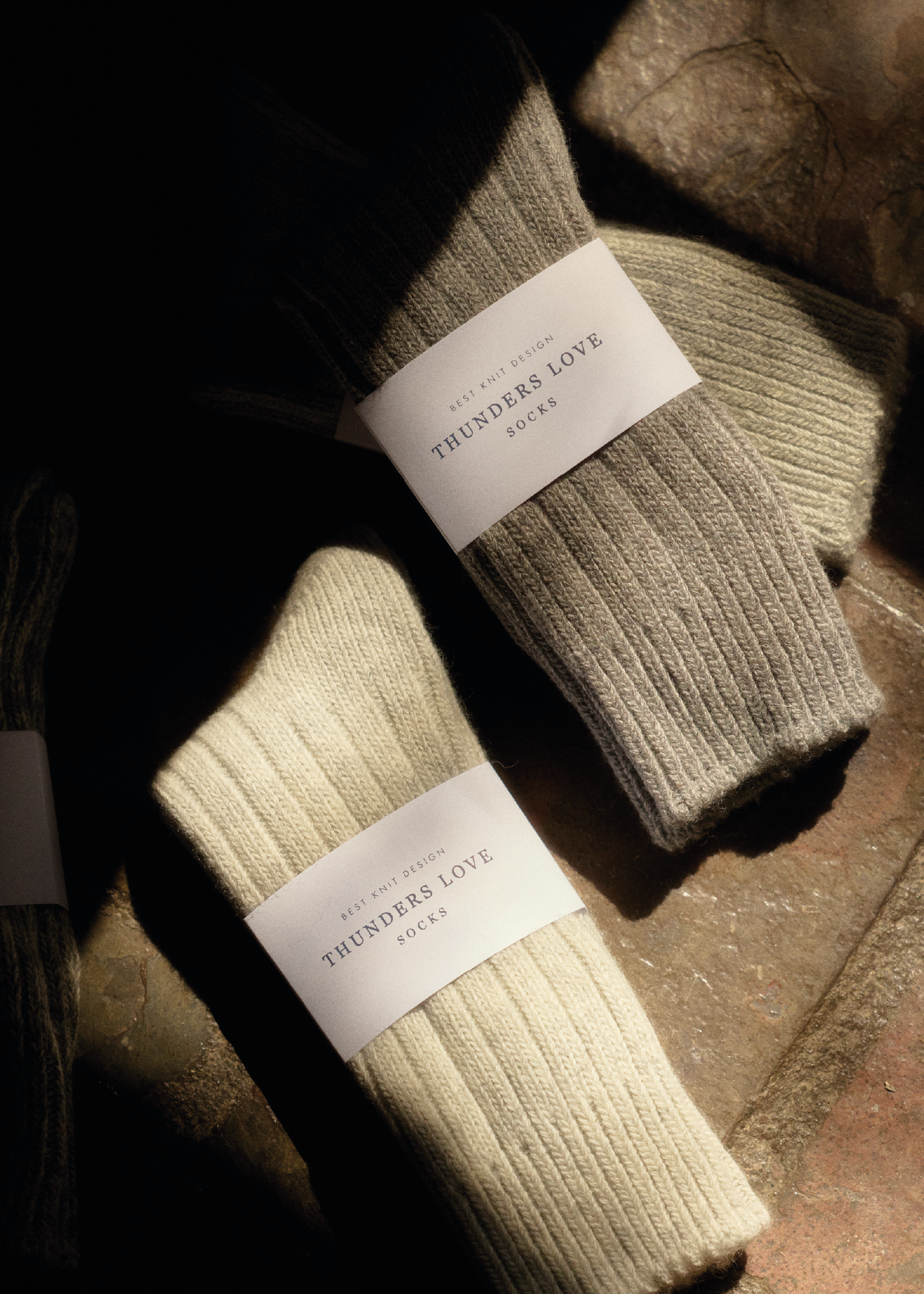 SOFT WOOL  COLLECTION Light Grey Socks