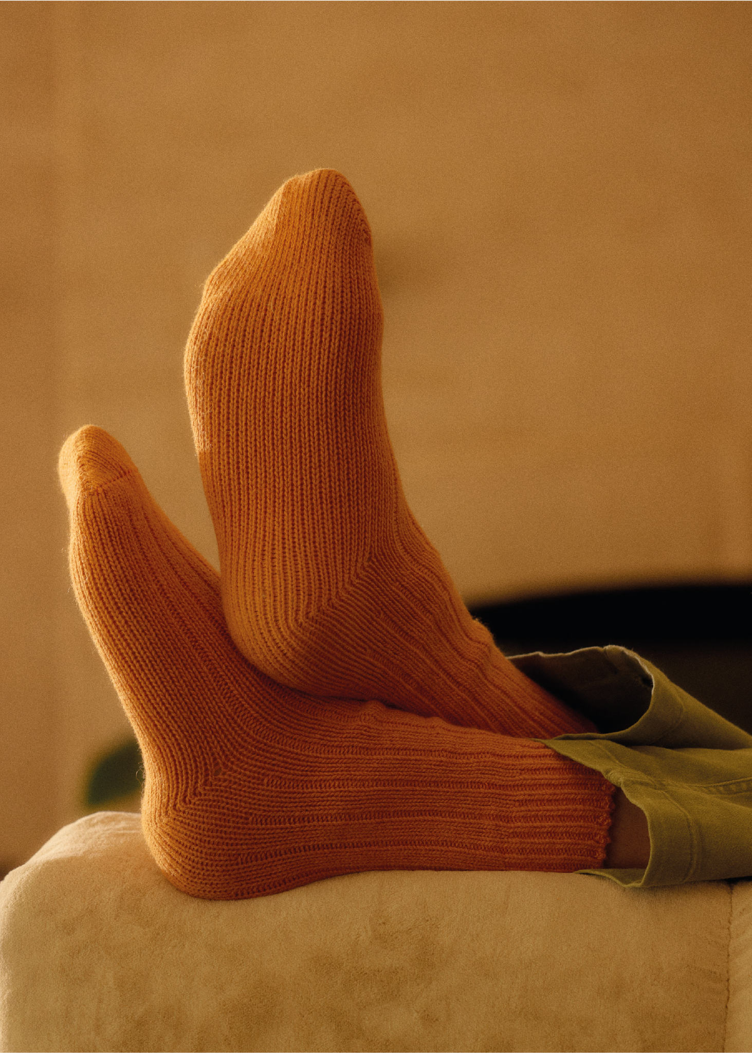 SOFT WOOL  COLLECTION Orange Socks