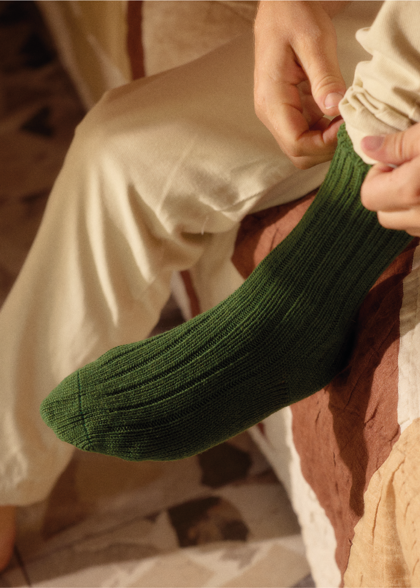 SOFT WOOL  COLLECTION Green Socks